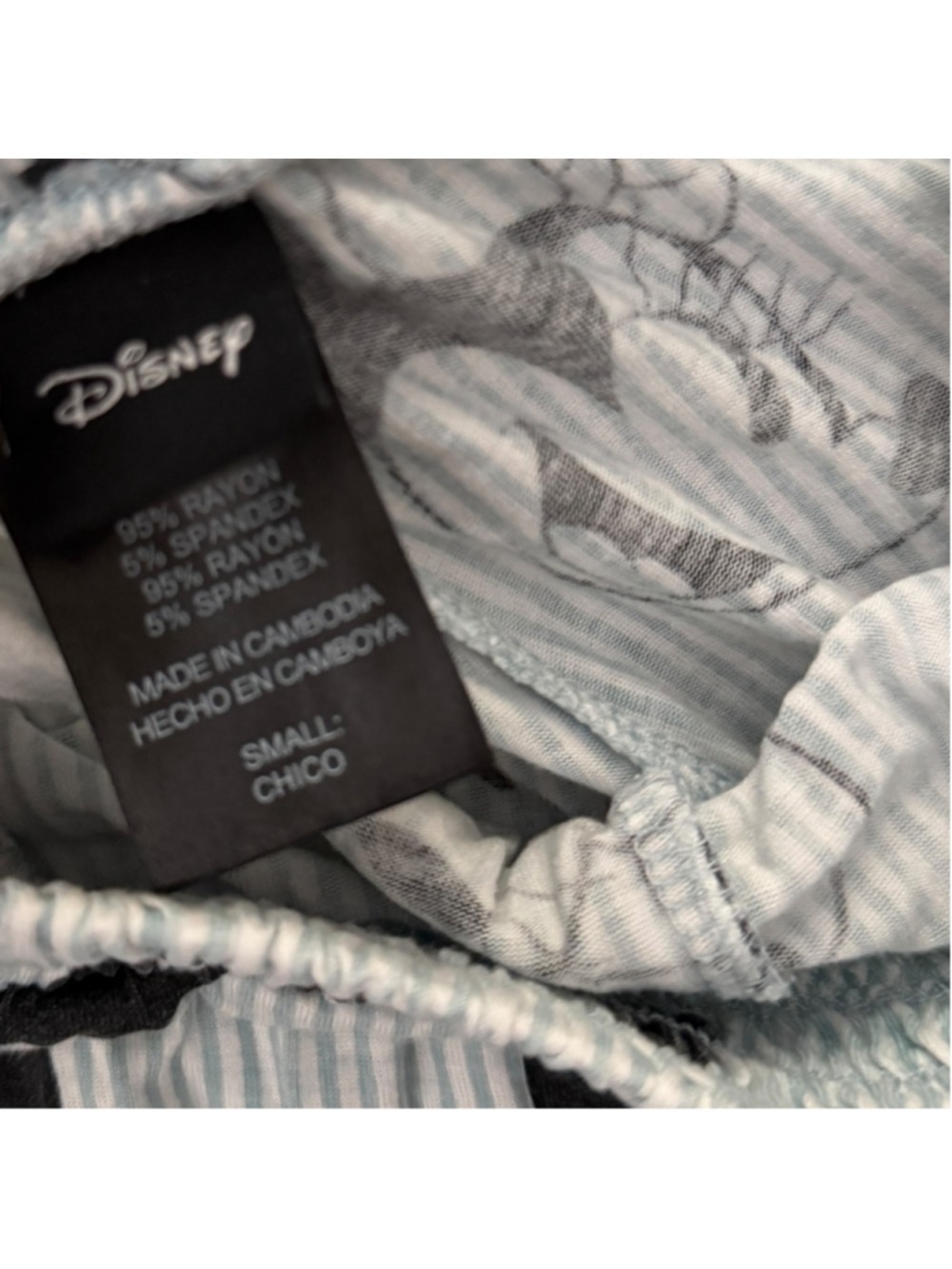 Disney Mickey & Minnie Mouse Pajama Set Women’s Small Black & White Lounge Sleep - Picture 4 of 5